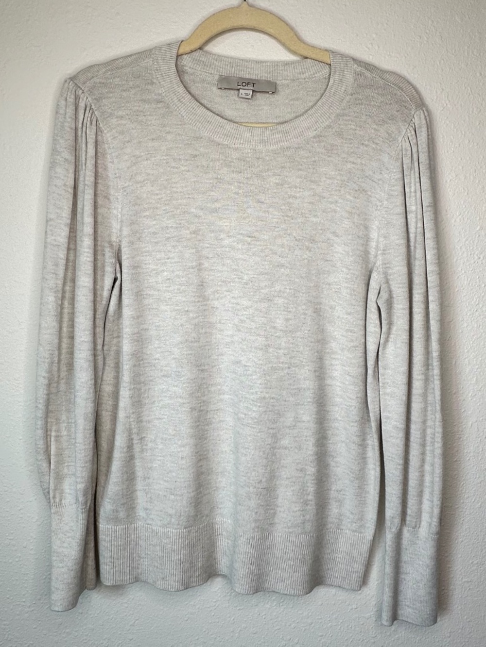 Ann Taylor LOFT Puff Sleeve Sweater, Size Large